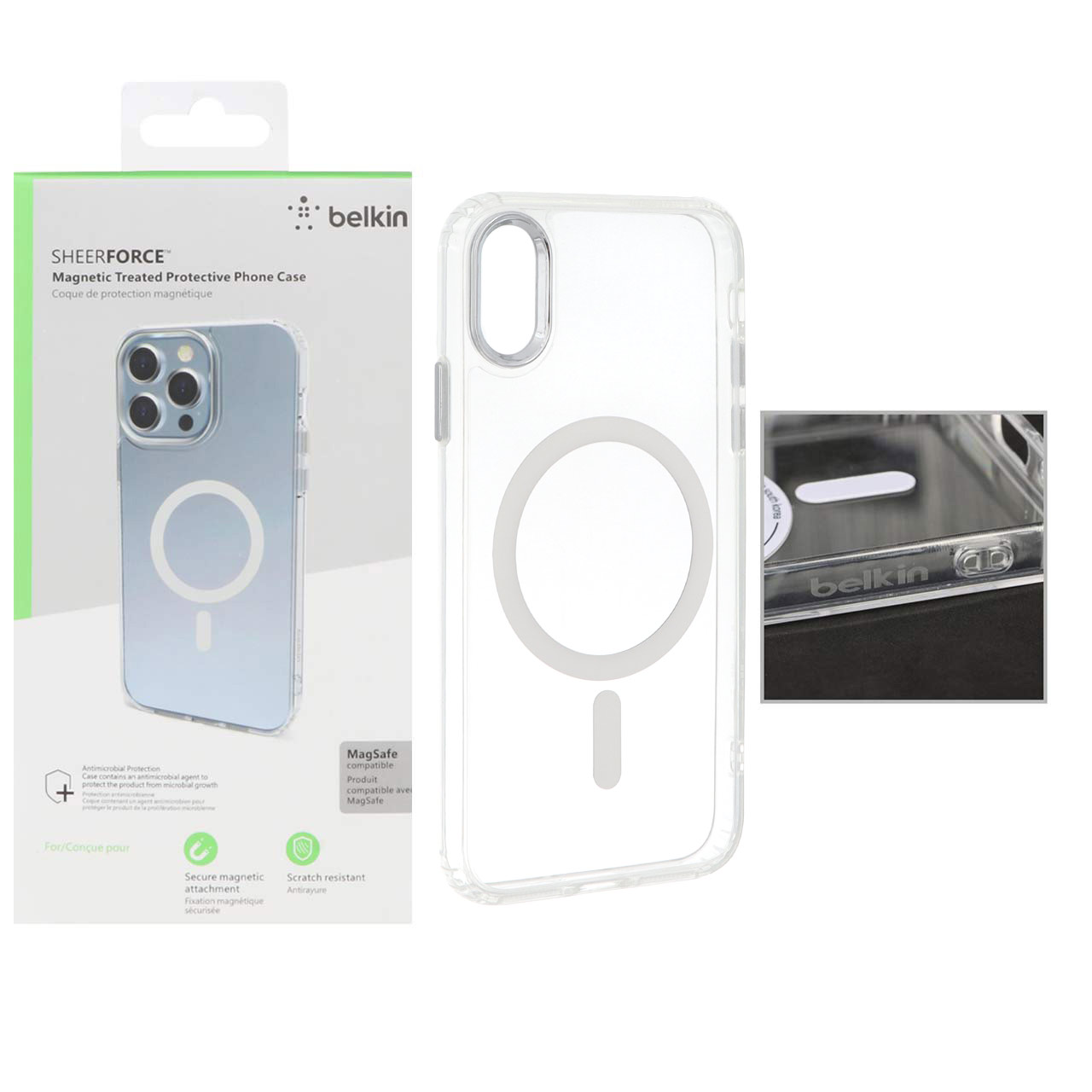 قاب belkin شفاف Magsafe مدل Apple iPhone X / iPhone XS (پک دار)